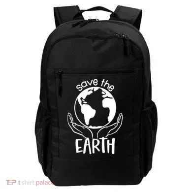 Save The Earth Holding Globe Backpack
