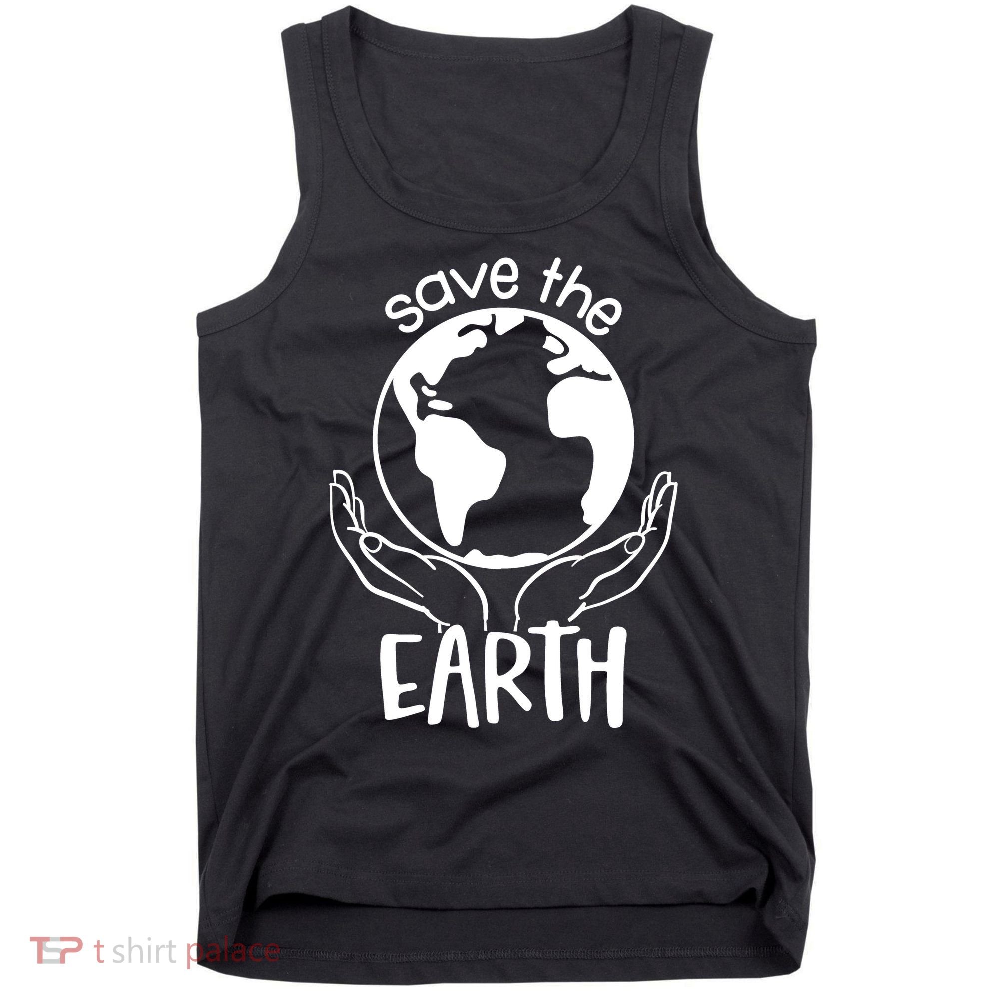 Save The Earth Holding Globe Tank Top