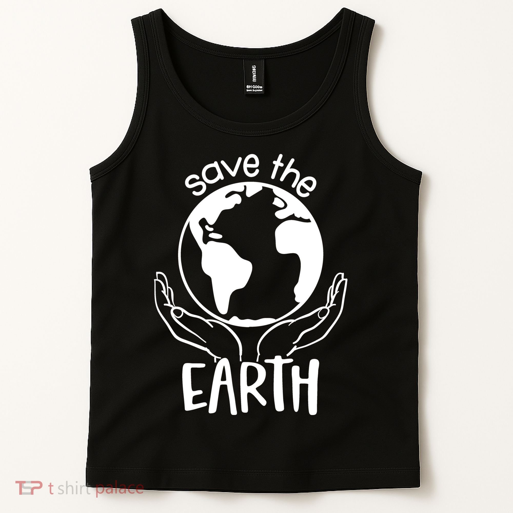 Save The Earth Holding Globe Tank Top