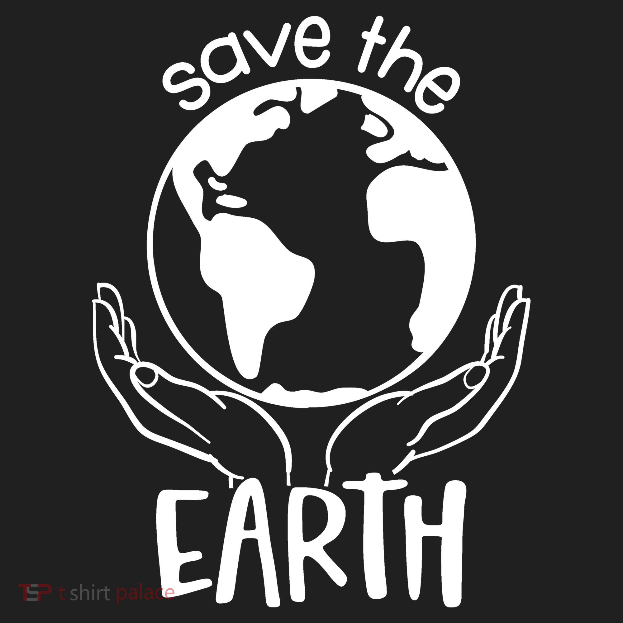 Save The Earth Holding Globe Golf Towel