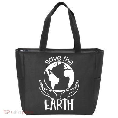 Save The Earth Holding Globe Tote Bag