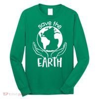 Save The Earth Holding Globe Long Sleeve Shirt thumb 0
