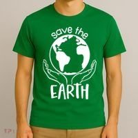 Save The Earth Holding Globe T-Shirt thumb 3