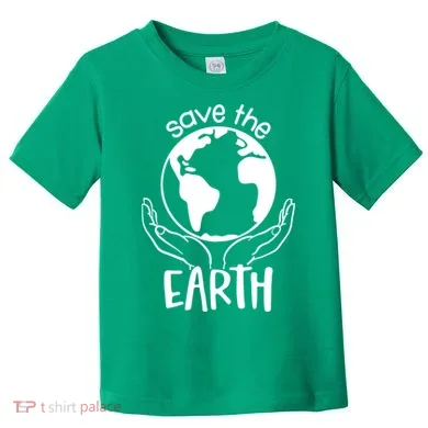 Save The Earth Holding Globe Toddler T-Shirt