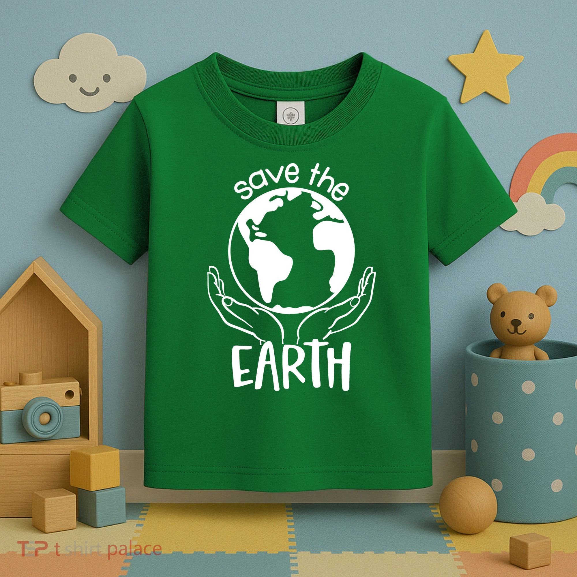Save The Earth Holding Globe Toddler T-Shirt
