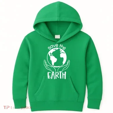 Save The Earth Holding Globe Kids Hoodie