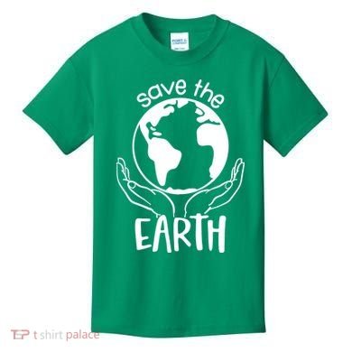 Save The Earth Holding Globe Kids T-Shirt