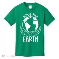 Save The Earth Holding Globe Kids T-Shirt thumb 0