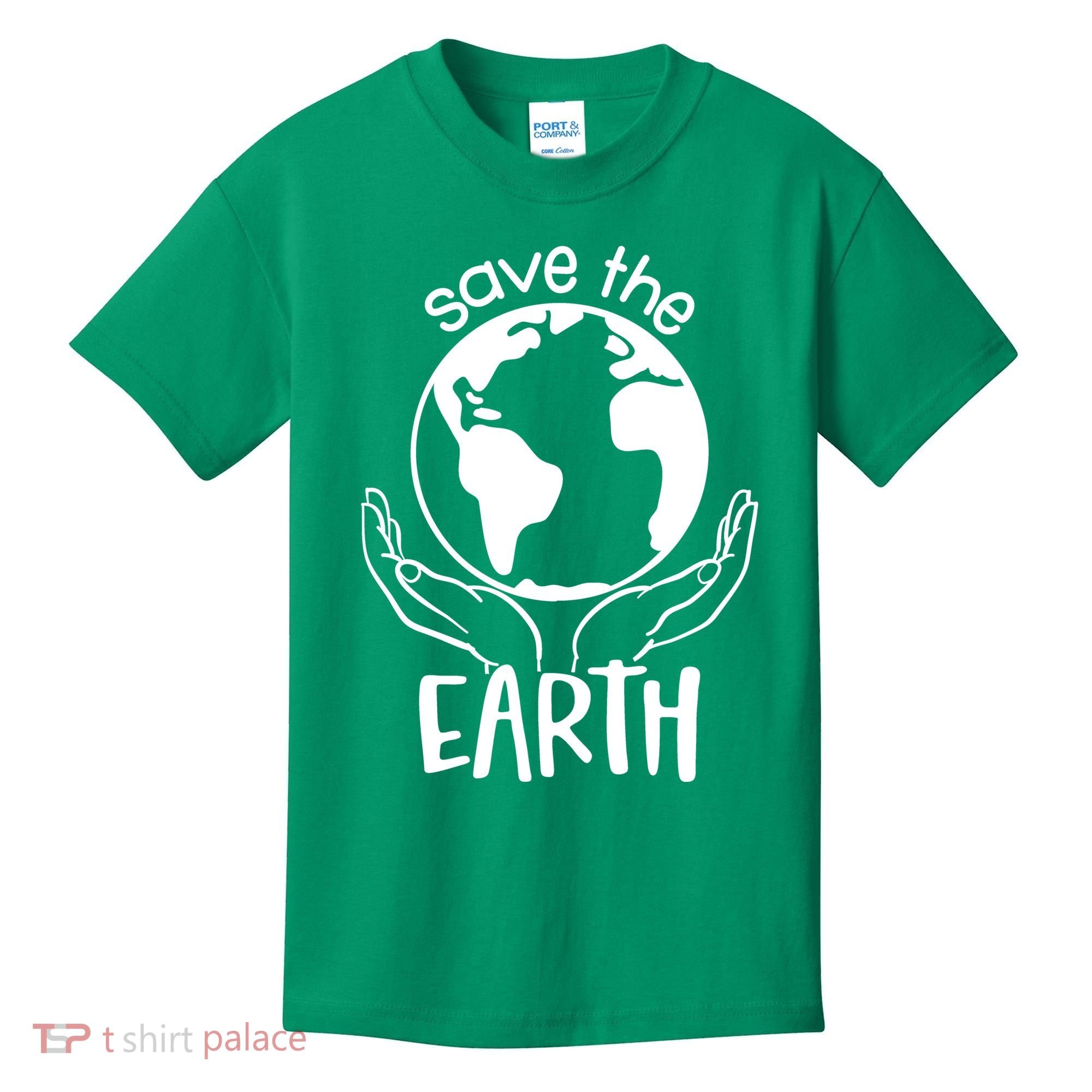 Save The Earth Holding Globe Kids T-Shirt