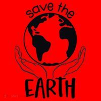 Save The Earth Holding Globe Santa Hat thumb 1