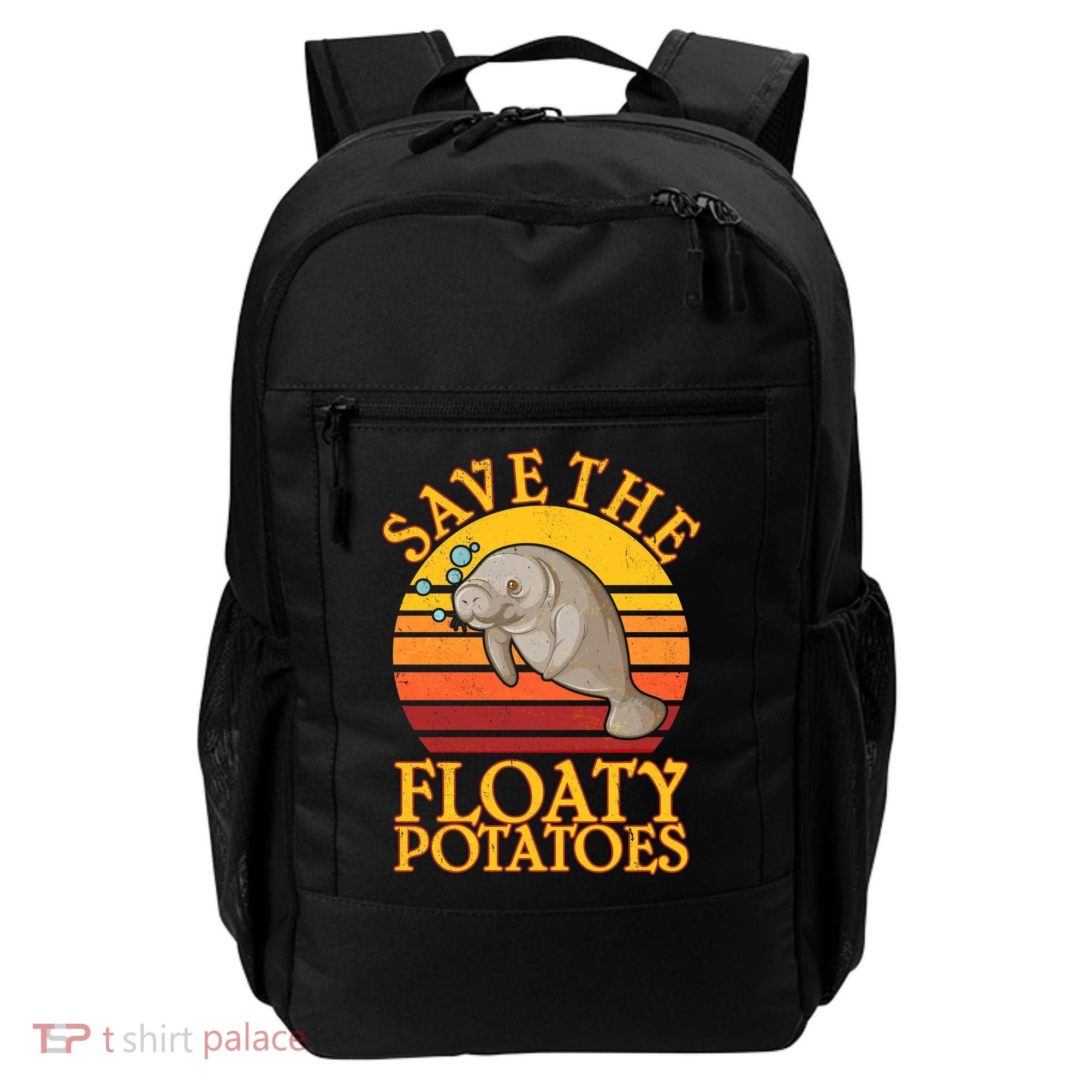 Save The Floaty Potatoes Manatee  Backpack