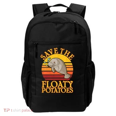 Save The Floaty Potatoes Manatee  Backpack