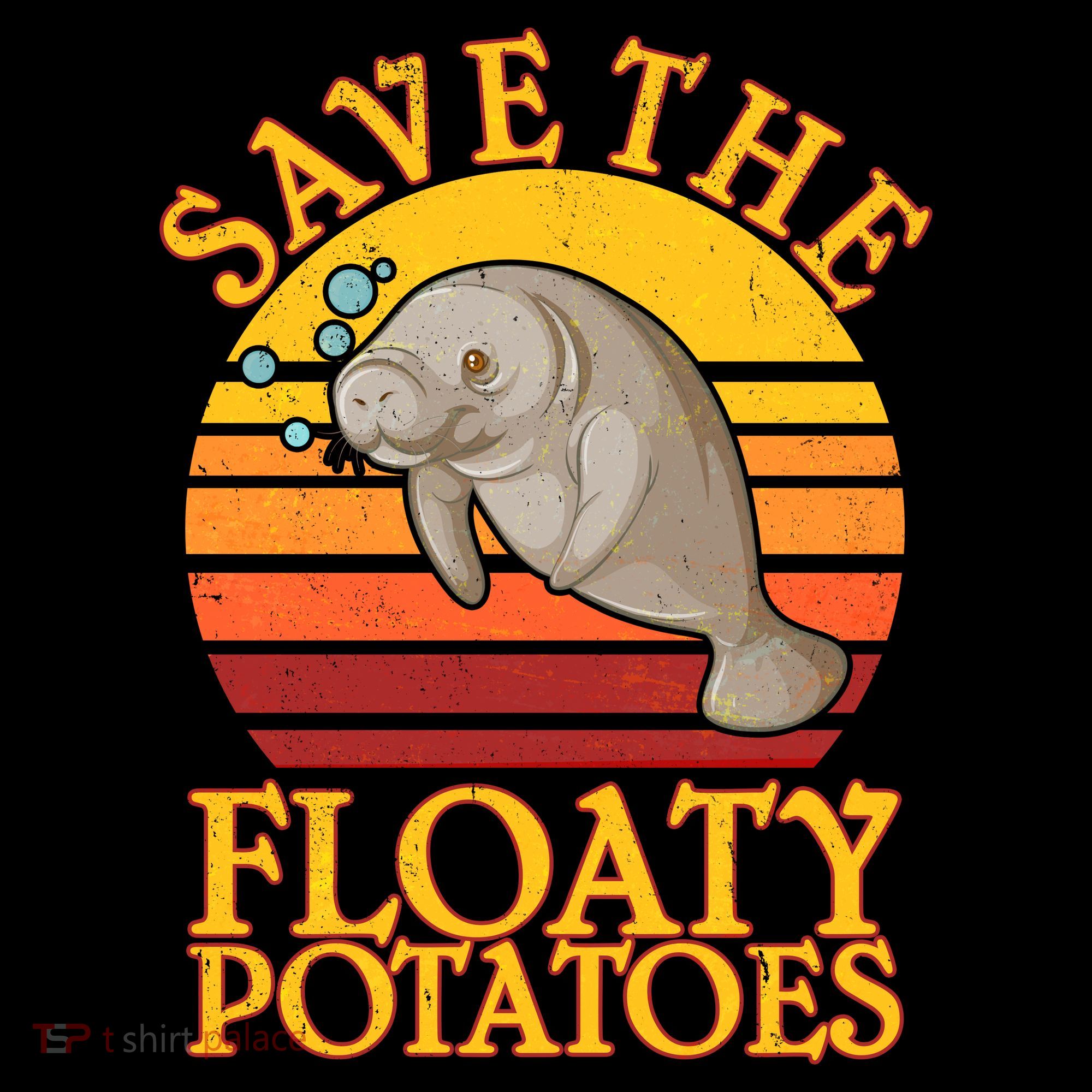 Save The Floaty Potatoes Manatee  Backpack