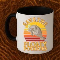 Save The Floaty Potatoes Manatee  Coffee Mug thumb 2