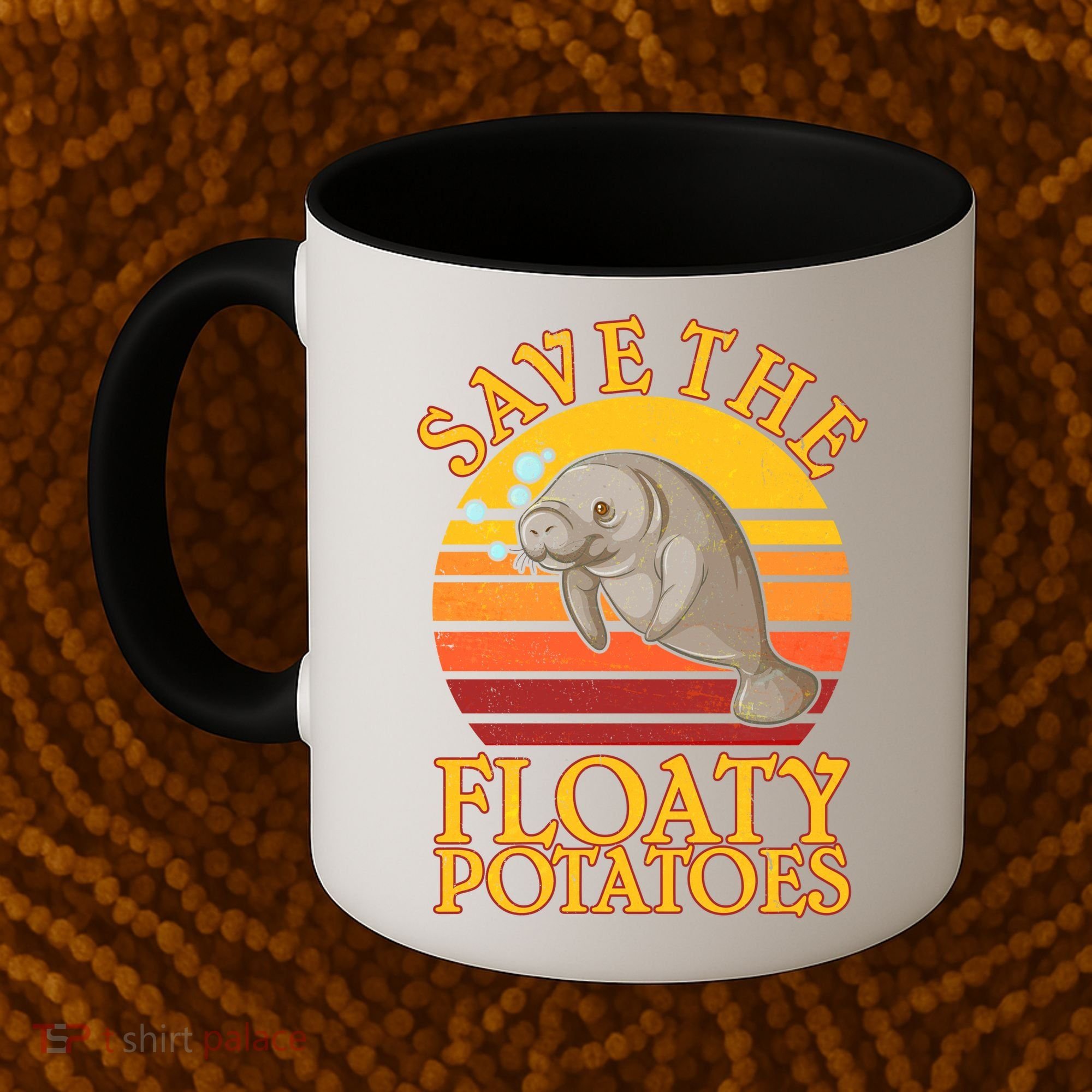 Save The Floaty Potatoes Manatee  Coffee Mug
