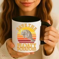 Save The Floaty Potatoes Manatee  Coffee Mug thumb 3