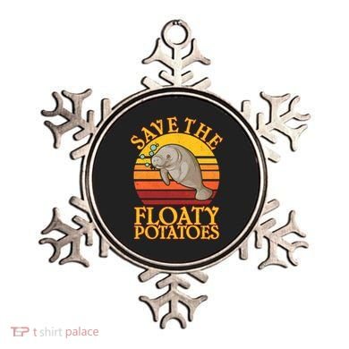 Save The Floaty Potatoes Manatee  Ornament