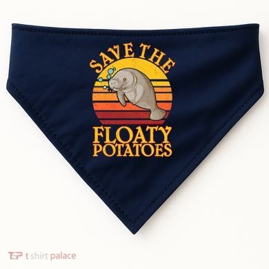 Save The Floaty Potatoes Manatee  USA-Made Doggie Bandana