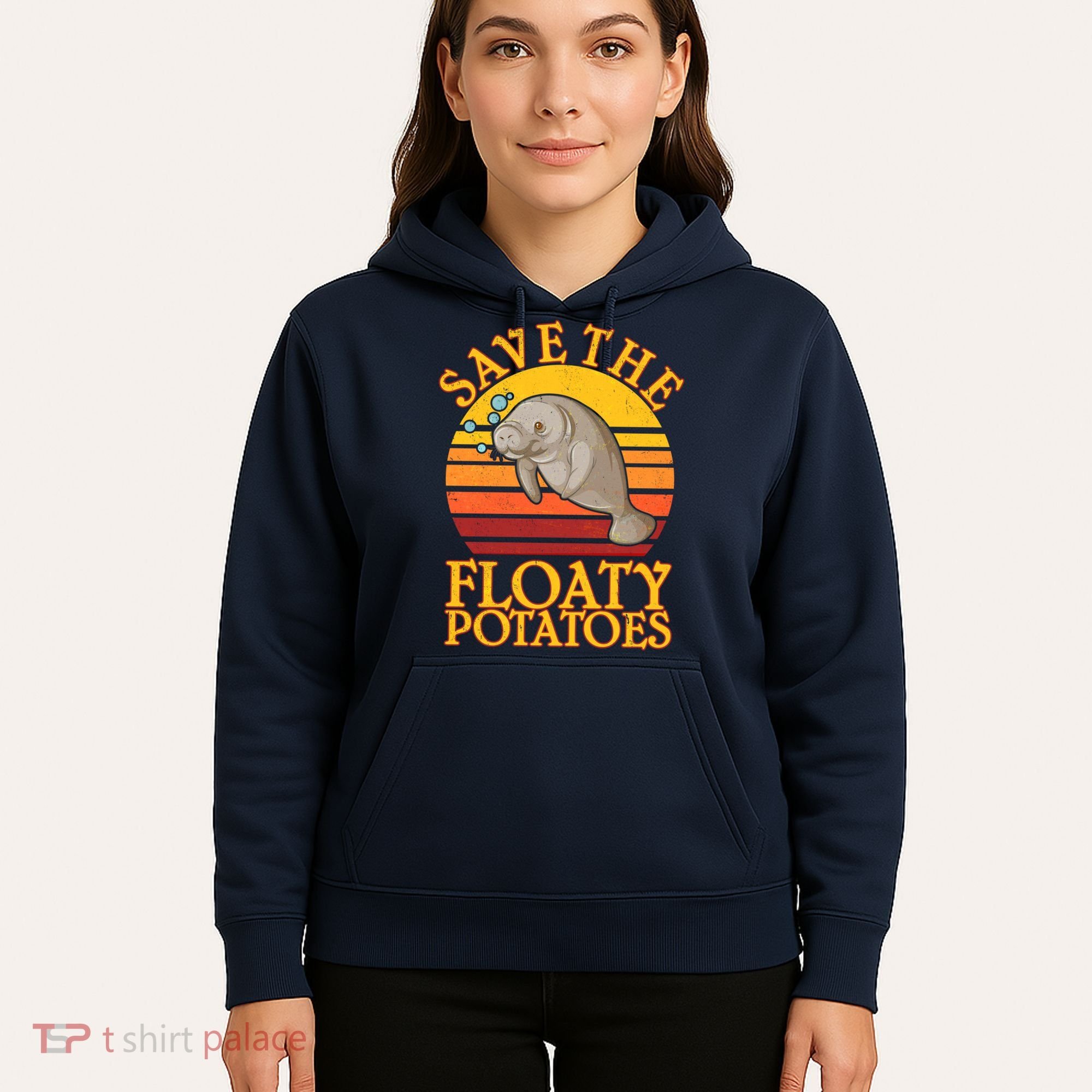 Save The Floaty Potatoes Manatee  Hoodie