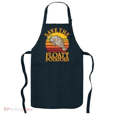 Save The Floaty Potatoes Manatee  Apron
