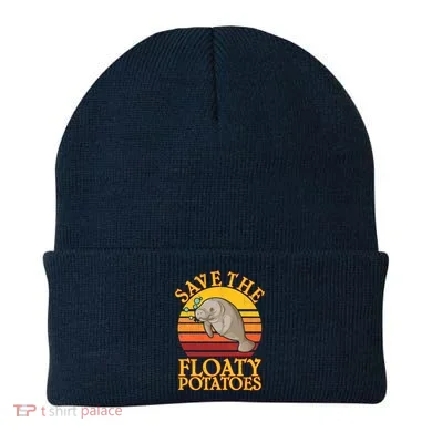Save The Floaty Potatoes Manatee Beanie