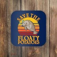 Save The Floaty Potatoes Manatee  Coaster thumb 0