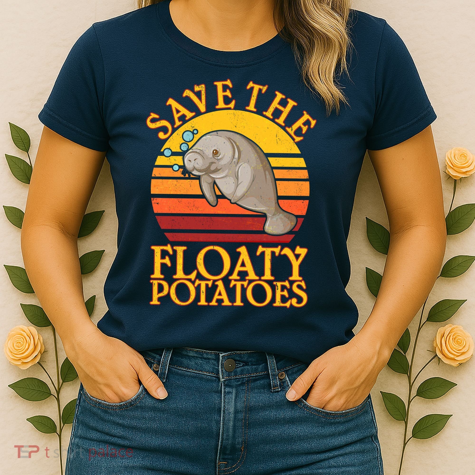 Save The Floaty Potatoes Manatee  Women's T-Shirt