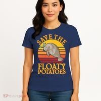 Save The Floaty Potatoes Manatee  Women's T-Shirt thumb 4