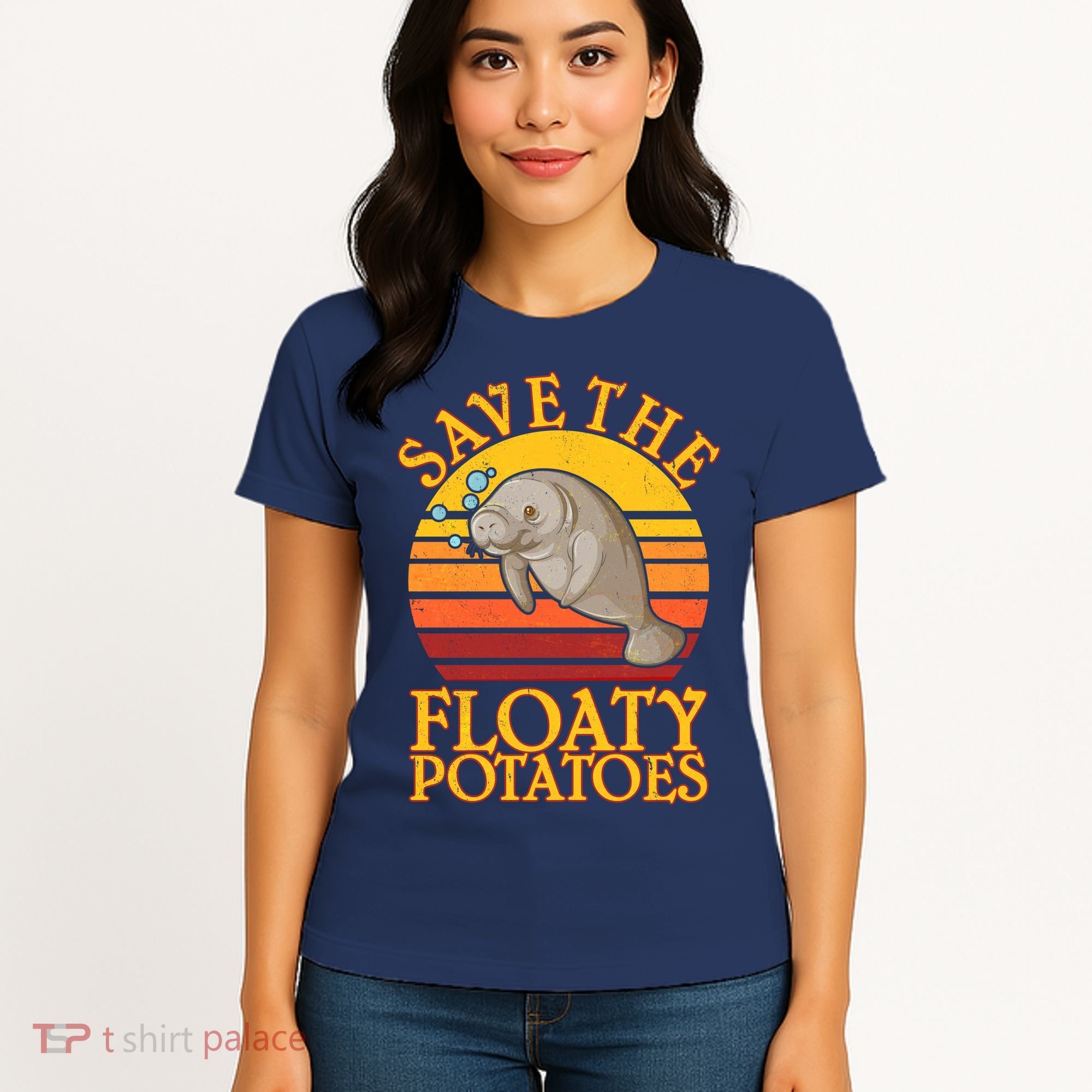 Save The Floaty Potatoes Manatee  Women's T-Shirt