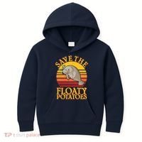 Save The Floaty Potatoes Manatee  Kids Hoodie thumb 0