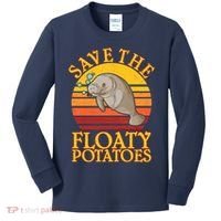 Save The Floaty Potatoes Manatee  Kids Long Sleeve Shirt thumb 0