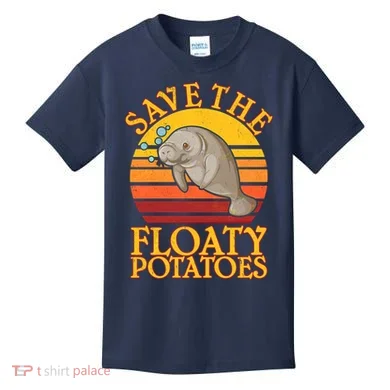 Save The Floaty Potatoes Manatee  Kids T-Shirt