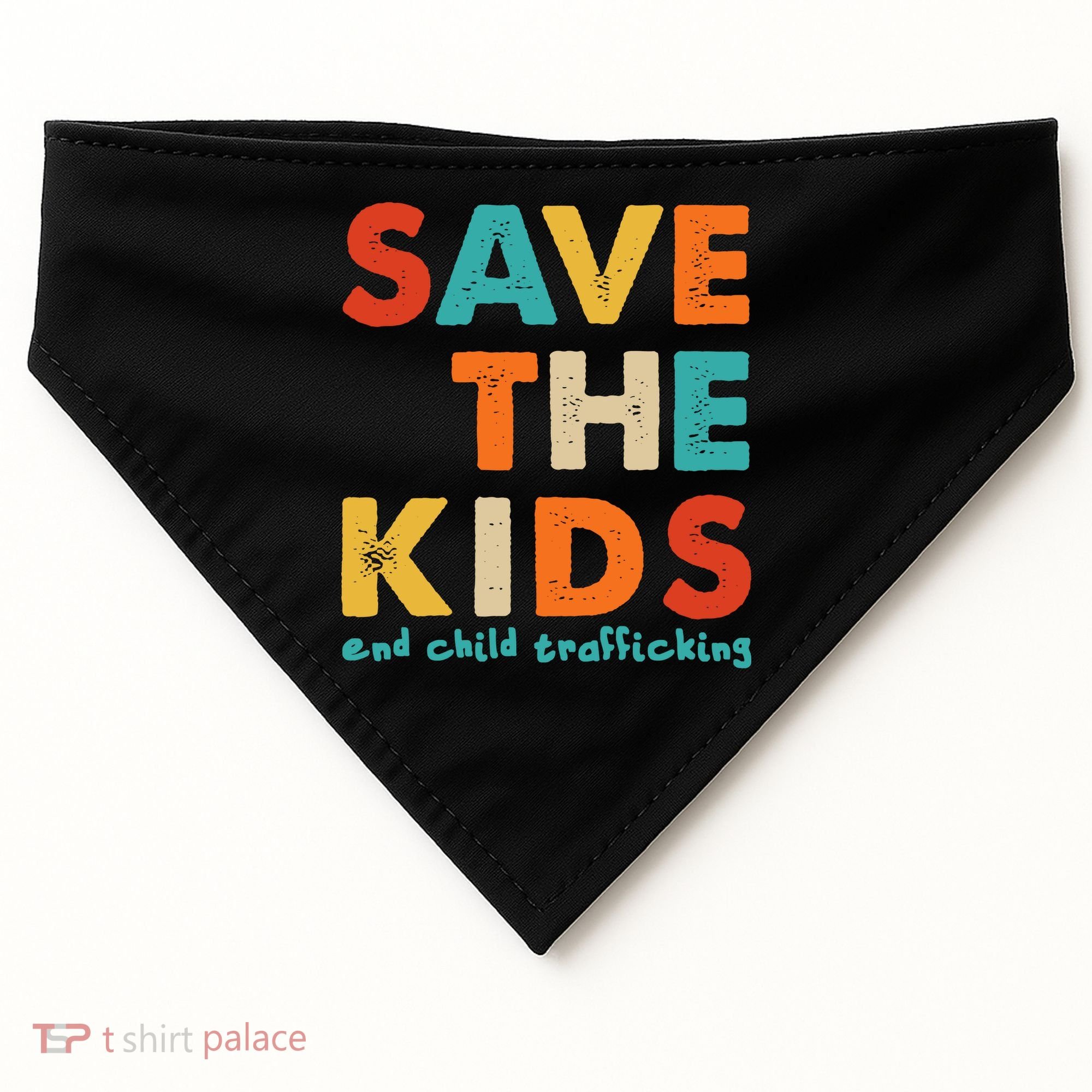 Save the Kids End Child Trafficking  USA-Made Doggie Bandana