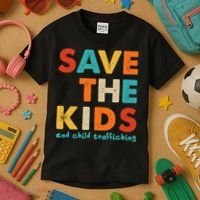 Save the Kids End Child Trafficking  Kids T-Shirt thumb 3
