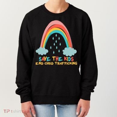 Save The Kids End Child Trafficking Rainbow Women's Sweatshirt