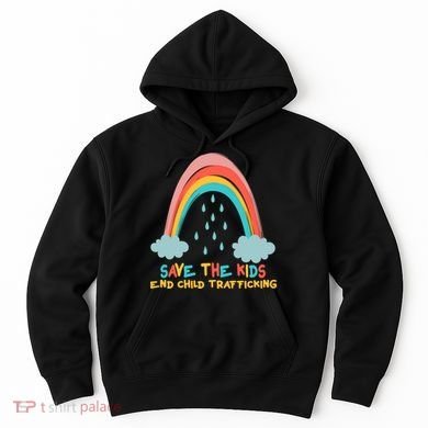 Save The Kids End Child Trafficking Rainbow Hoodie