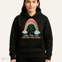 Save The Kids End Child Trafficking Rainbow Hoodie thumb 5