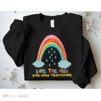 Save The Kids End Child Trafficking Rainbow Sweatshirt thumb 2