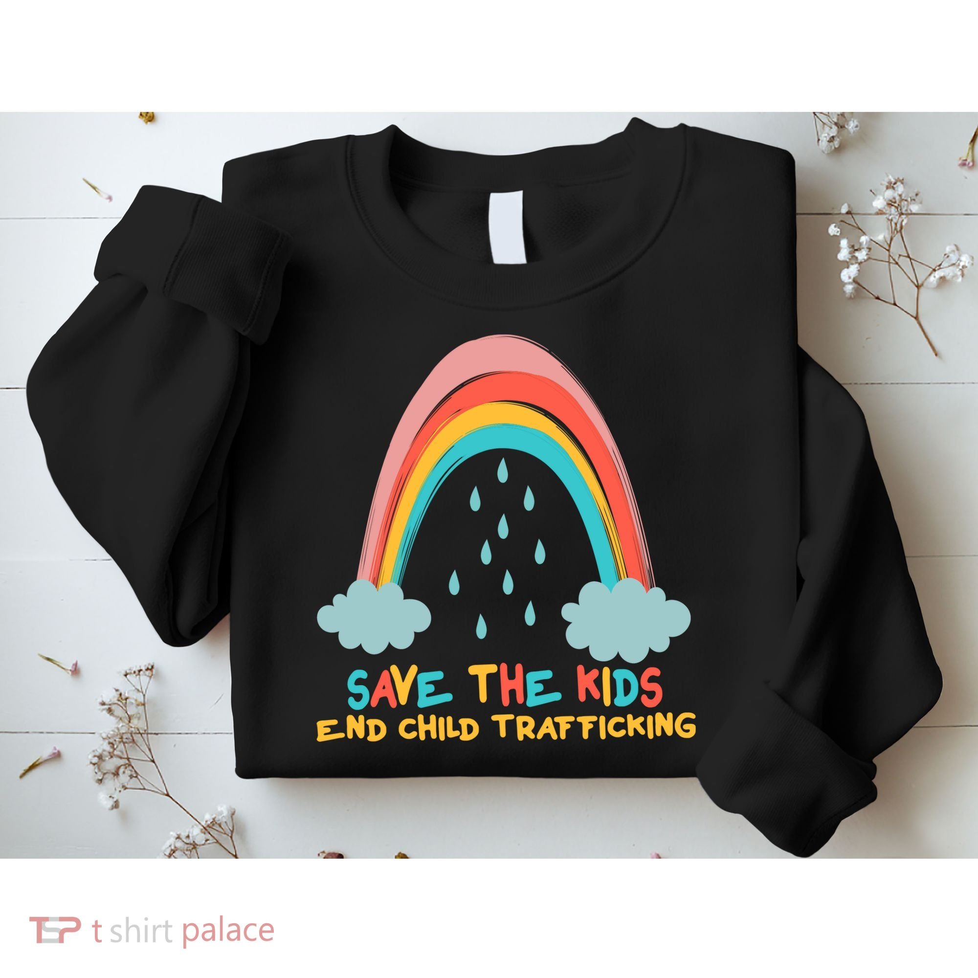 Save The Kids End Child Trafficking Rainbow Sweatshirt