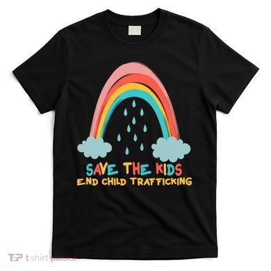 Save The Kids End Child Trafficking Rainbow T-Shirt