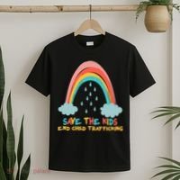 Save The Kids End Child Trafficking Rainbow T-Shirt thumb 2