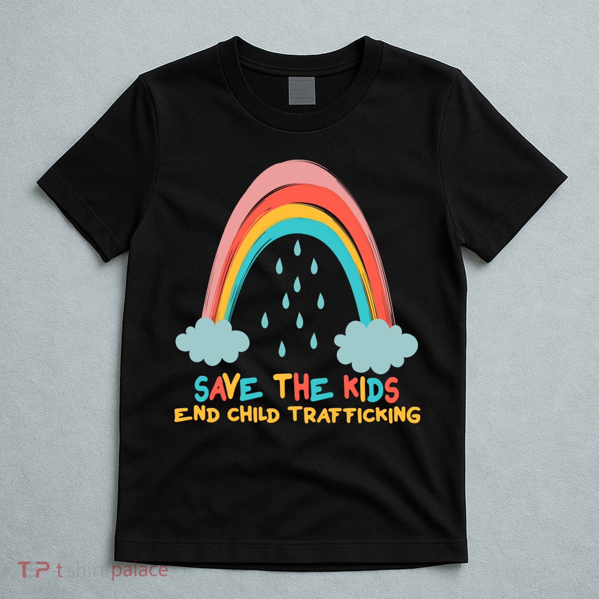 Save The Kids End Child Trafficking Rainbow T-Shirt