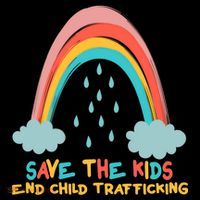 Save The Kids End Child Trafficking Rainbow Button thumb 1