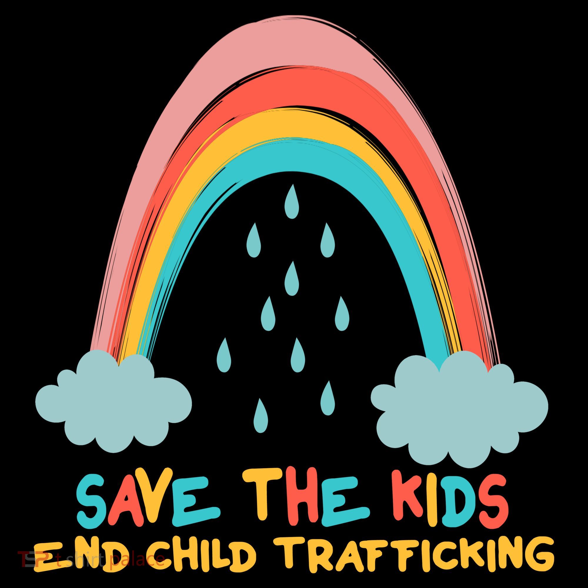 Save The Kids End Child Trafficking Rainbow Bucket Hat