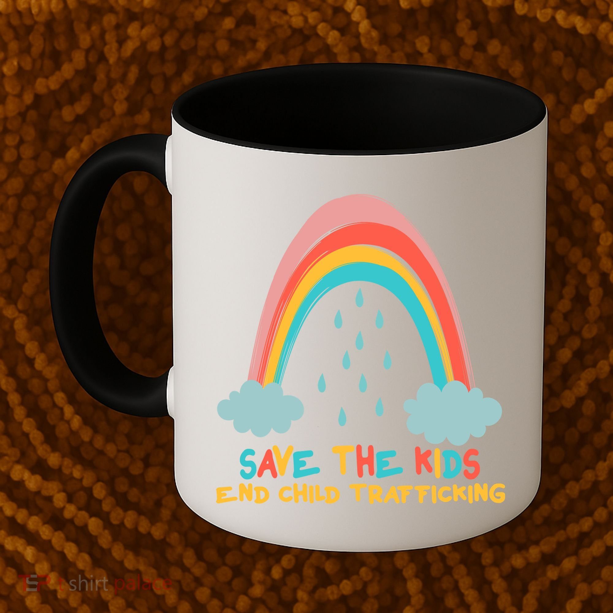 Save The Kids End Child Trafficking Rainbow Coffee Mug