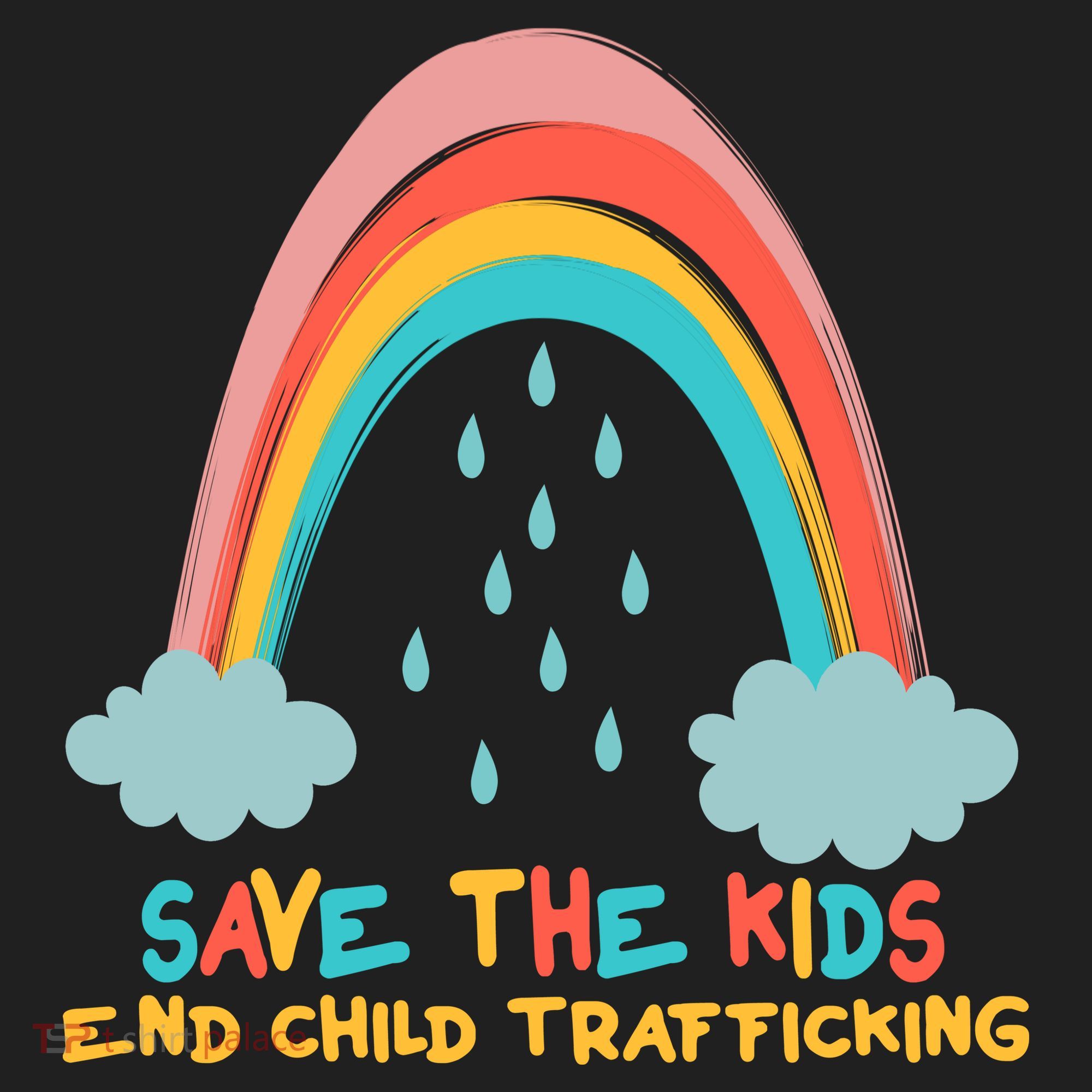 Save The Kids End Child Trafficking Rainbow Beanie