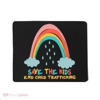 Save The Kids End Child Trafficking Rainbow Mousepad thumb 0