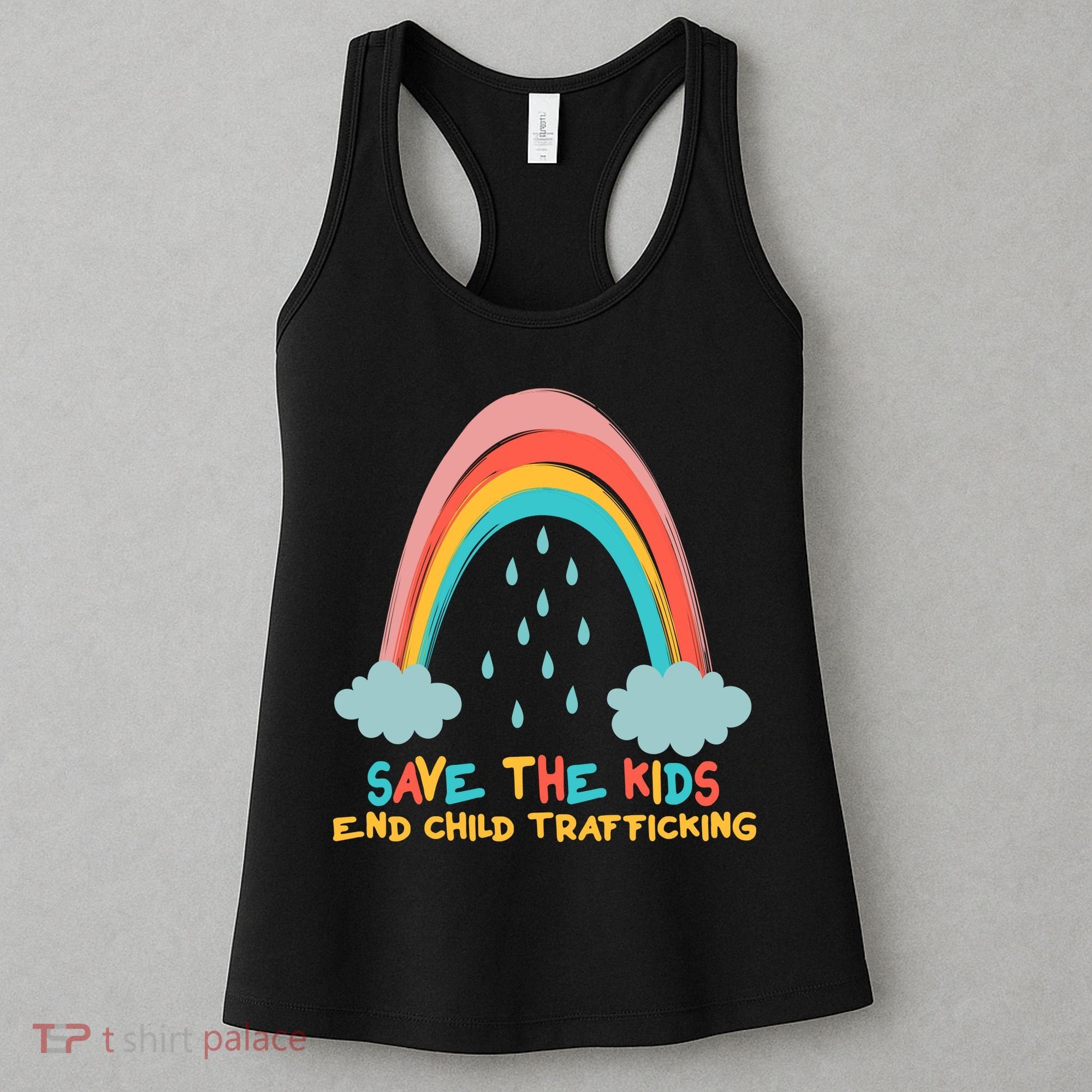 Save The Kids End Child Trafficking Rainbow Women's Tank Top