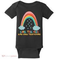 Save The Kids End Child Trafficking Rainbow Baby Bodysuit thumb 0
