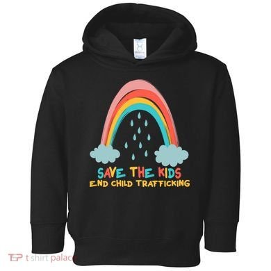 Save The Kids End Child Trafficking Rainbow Toddler Hoodie